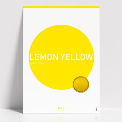 Póster Lemon Yellow minimalista con círculo amarillo sobre fondo blanco