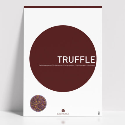 Póster minimalista Truffle de la colección Food de PosterGC en salón moderno junto a sillón de diseño