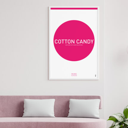 El póster Cotton Candy es una pieza vibrante y dulce que traerà frescura y color en cualquier espacio. Inspirado en los suaves tonos del algodón de azúcar, este diseño captura la esencia de la diversión y la nostalgia.
