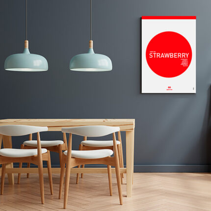 El póster "STRAWBERRY" captura la frescura y dulzura de la fresa con un diseño vibrante y moderno. Ideal para dar un toque colorido y natural a tu cocina o comedor. Perfecto para quienes buscan una decoración fresca y llena de vida. ¡Añade frescura y alegría a tu hogar con el póster "STRAWBERRY"!