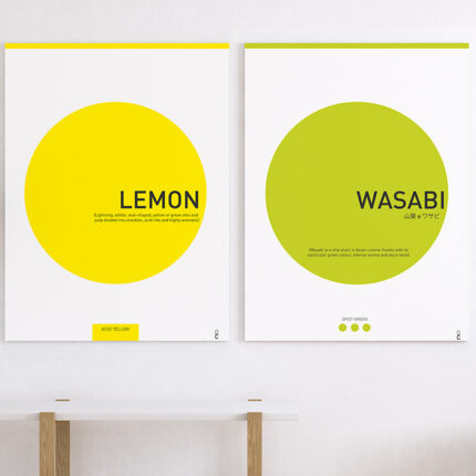 El póster "WASABI" de la colección Food Collection captura la intensidad y frescura de esta icónica raíz japonesa. Con un diseño moderno y minimalista, este póster es perfecto para quienes buscan añadir un toque picante y único a su cocina o comedor.